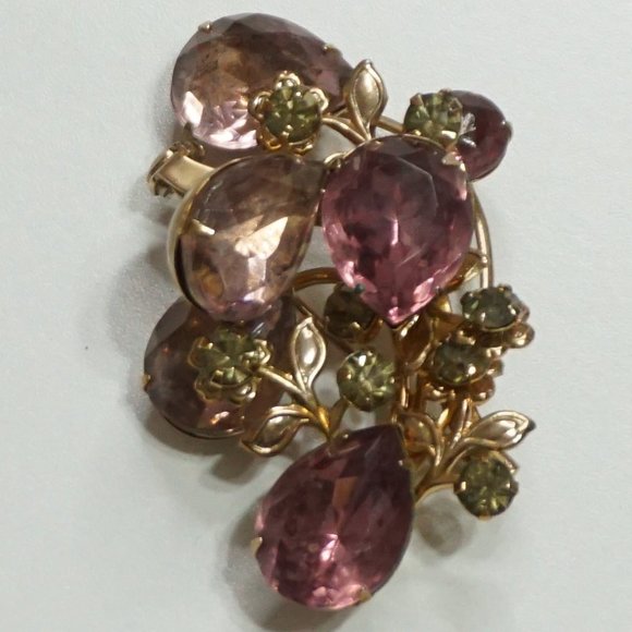 Source Unknown Jewelry - 2/$30 - Vintage Gold Amethyst Brooch